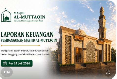 Laporan Keuangan Masjid Al-Muttaqin Per 24 Juli 2026